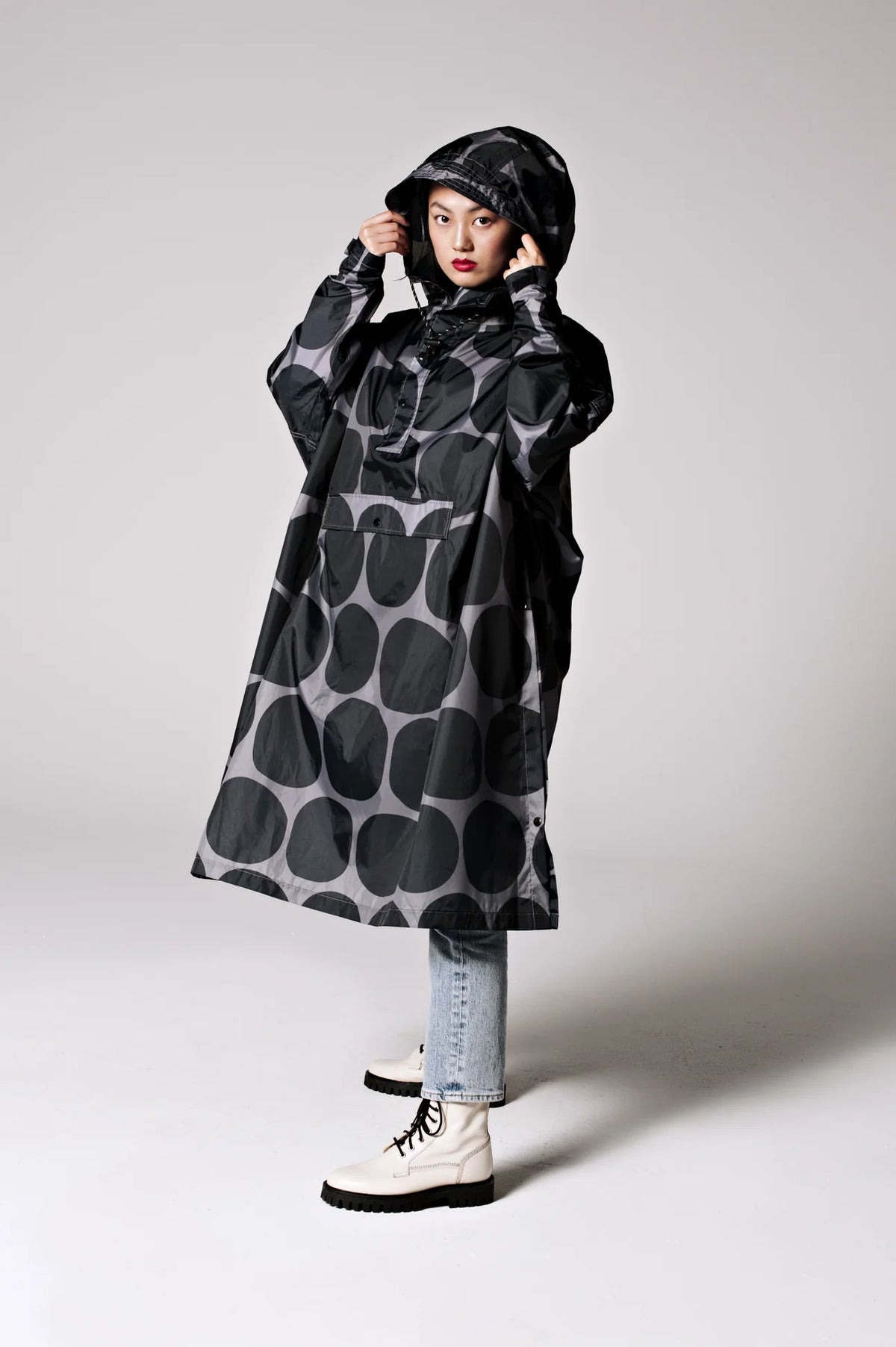 Rainkiss Black Polka Dot Rain Poncho