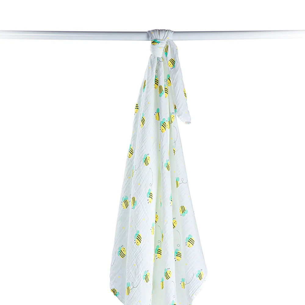Lulujo Bumble Bee Swaddle Blanket