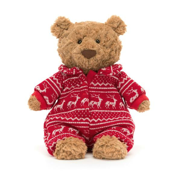 JellyCat Bartholomew Bear Winter Pajamas