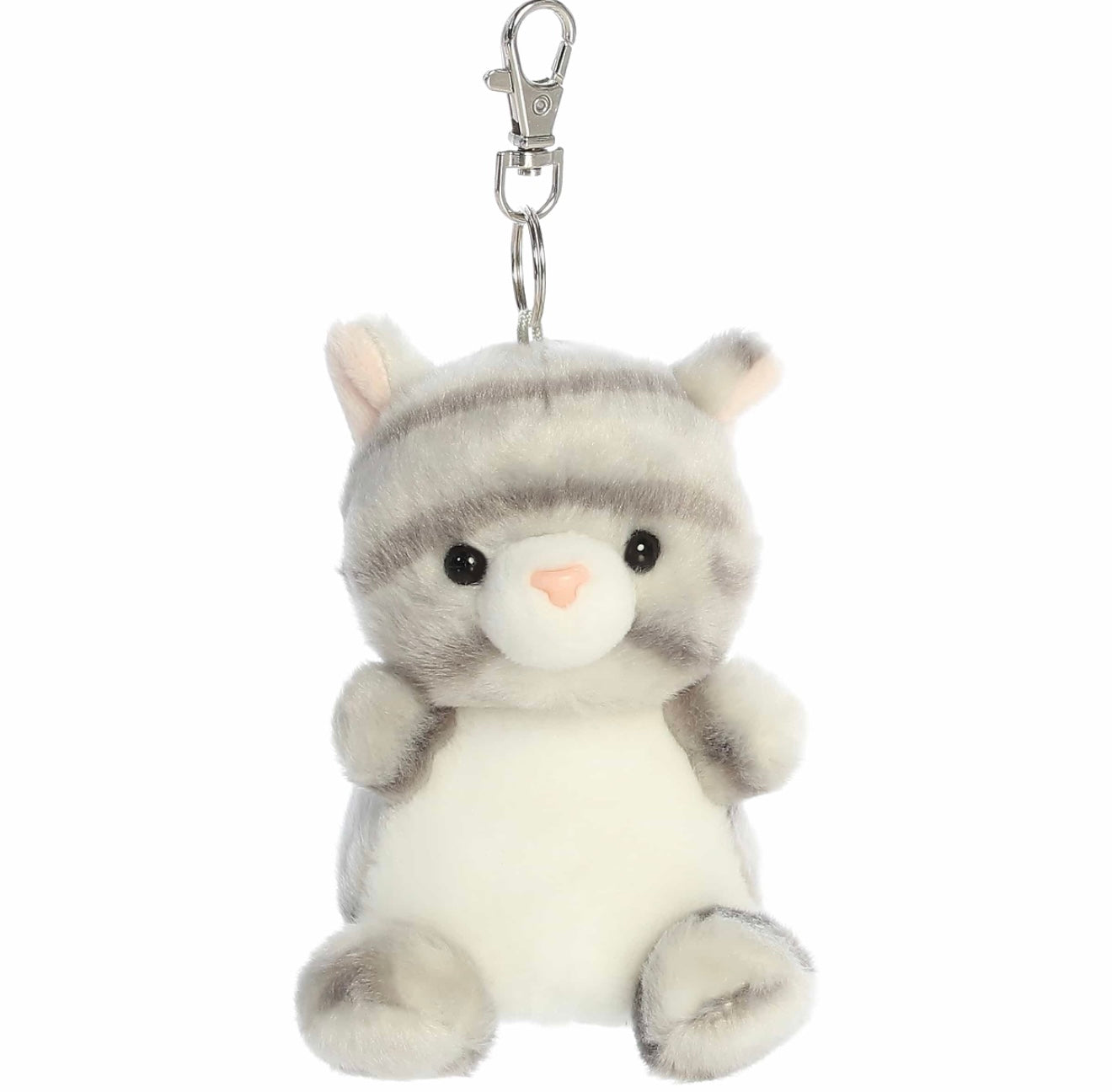 Palm Pals Silver Kitty Clip On Keychain