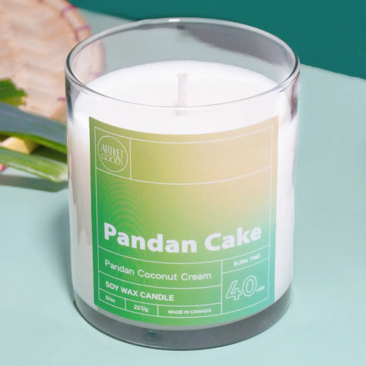 ArtketGoods Pandan Cake Soy Wax Candle