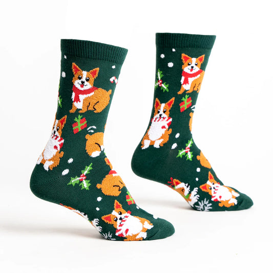 Sock it to me Womens Merry Corgmas Crew Socks