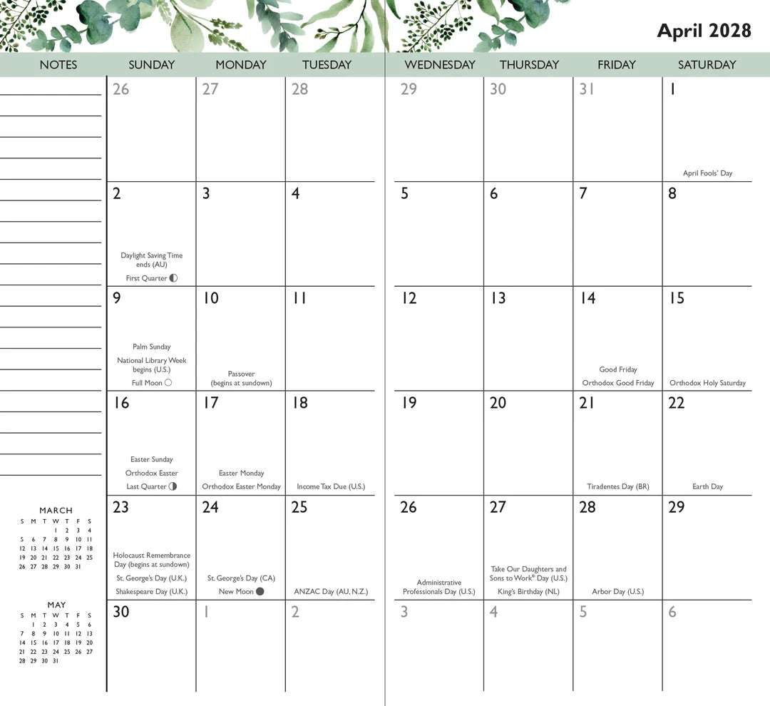 2027-28 2-Year Pocket Planner Eucalyptus