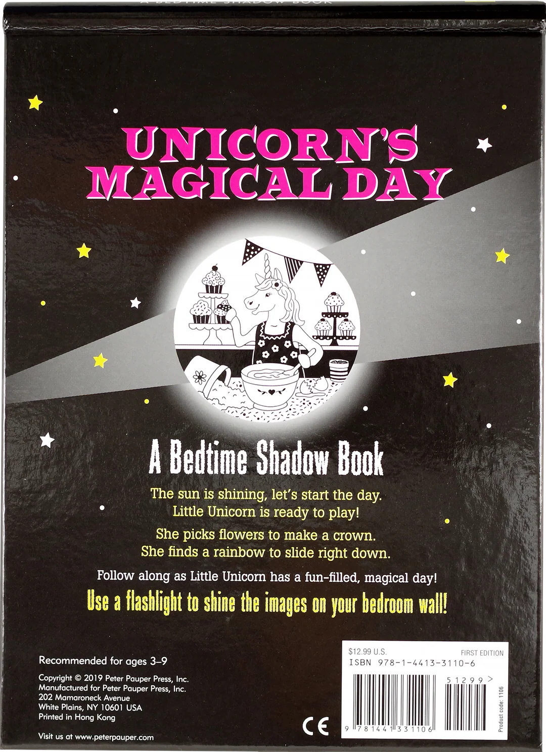 Bedtime Shadow Book Unicorn’s Magical Day