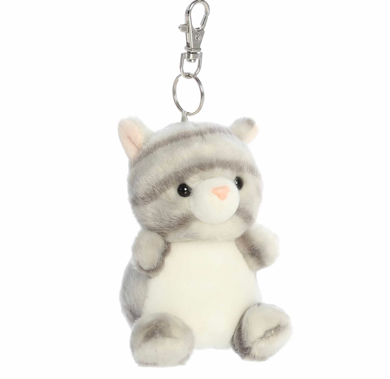 Palm Pals Silver Kitty Clip On Keychain