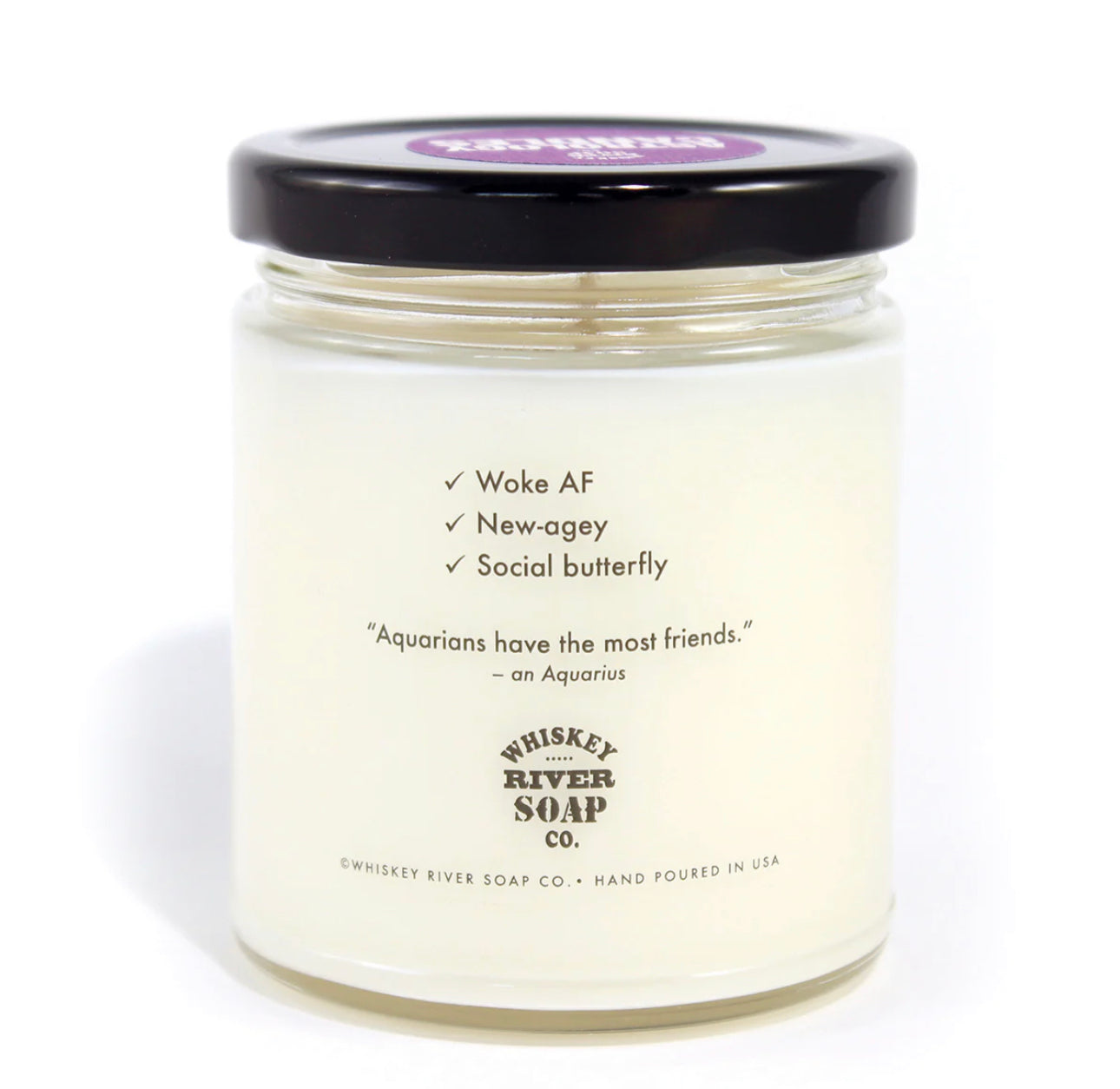 Whiskey River Astrology Candle Aquarius