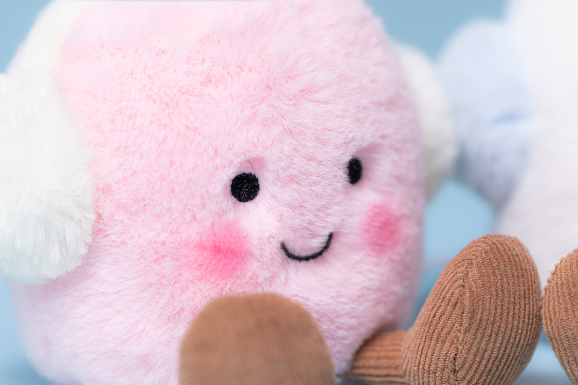 Jellycat Amuseables Toastie Pink And White Marshmallows