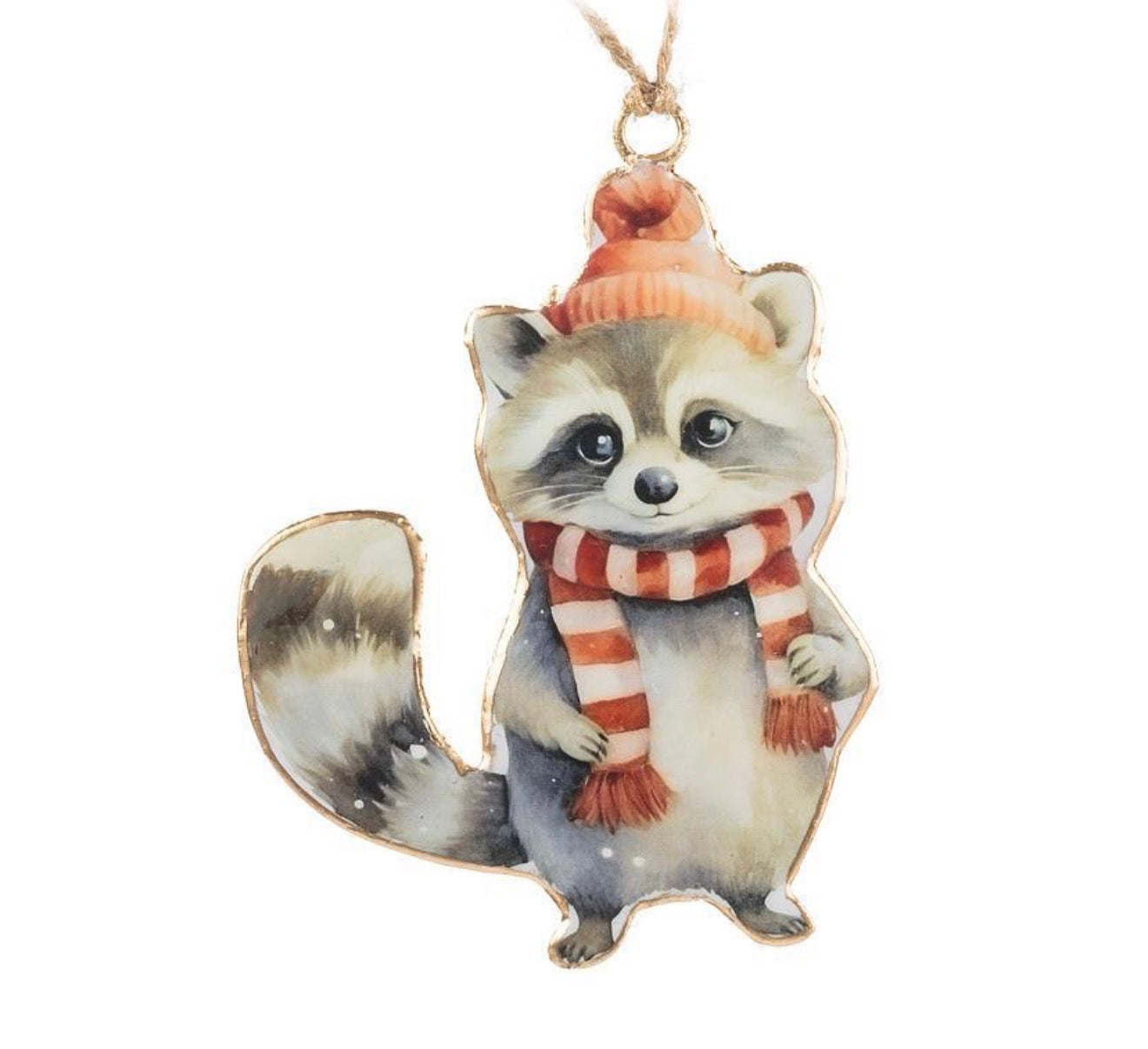 Tin Raccoon Ornament