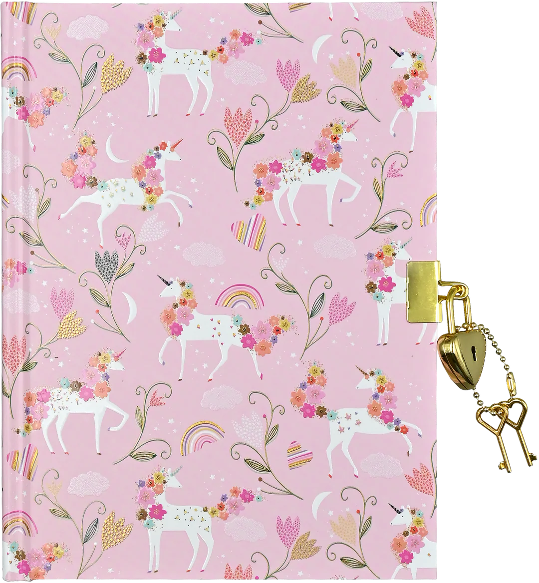Locking Journal Unicorn Blooms