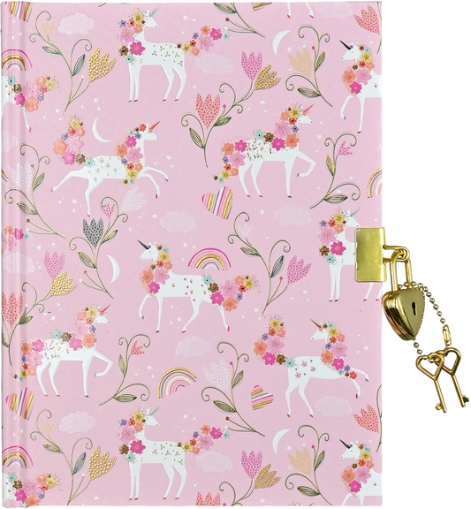 Locking Journal Unicorn Blooms