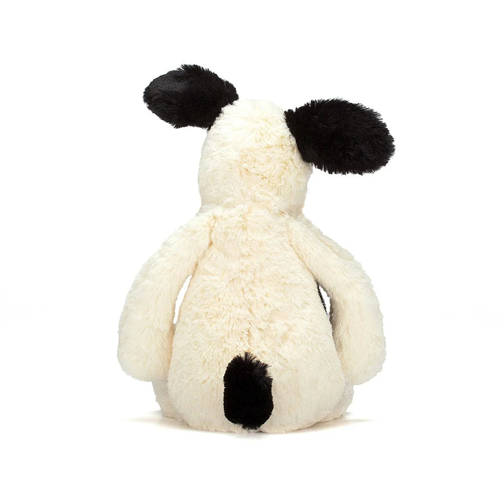 JellyCat Bashful Black & Cream Puppy