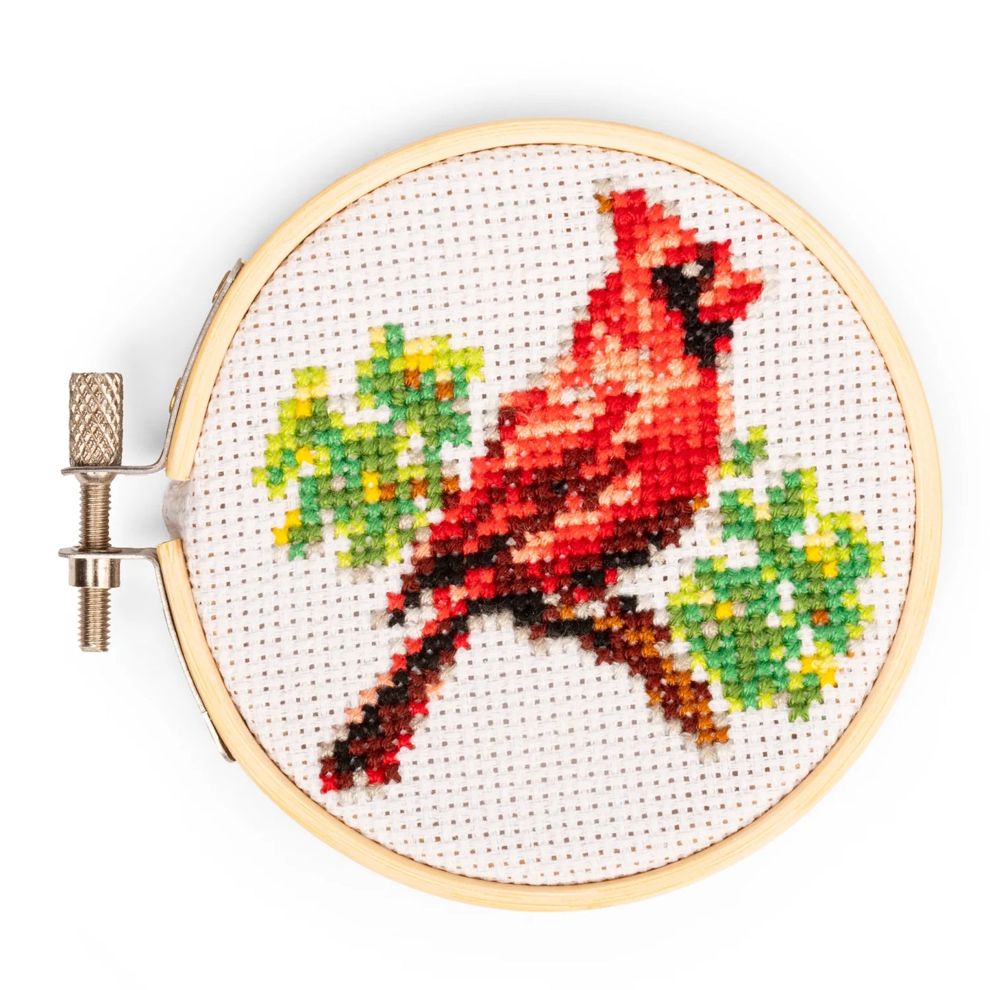 Kikkerland Cardinal Cross Stitch Embroidery Kit