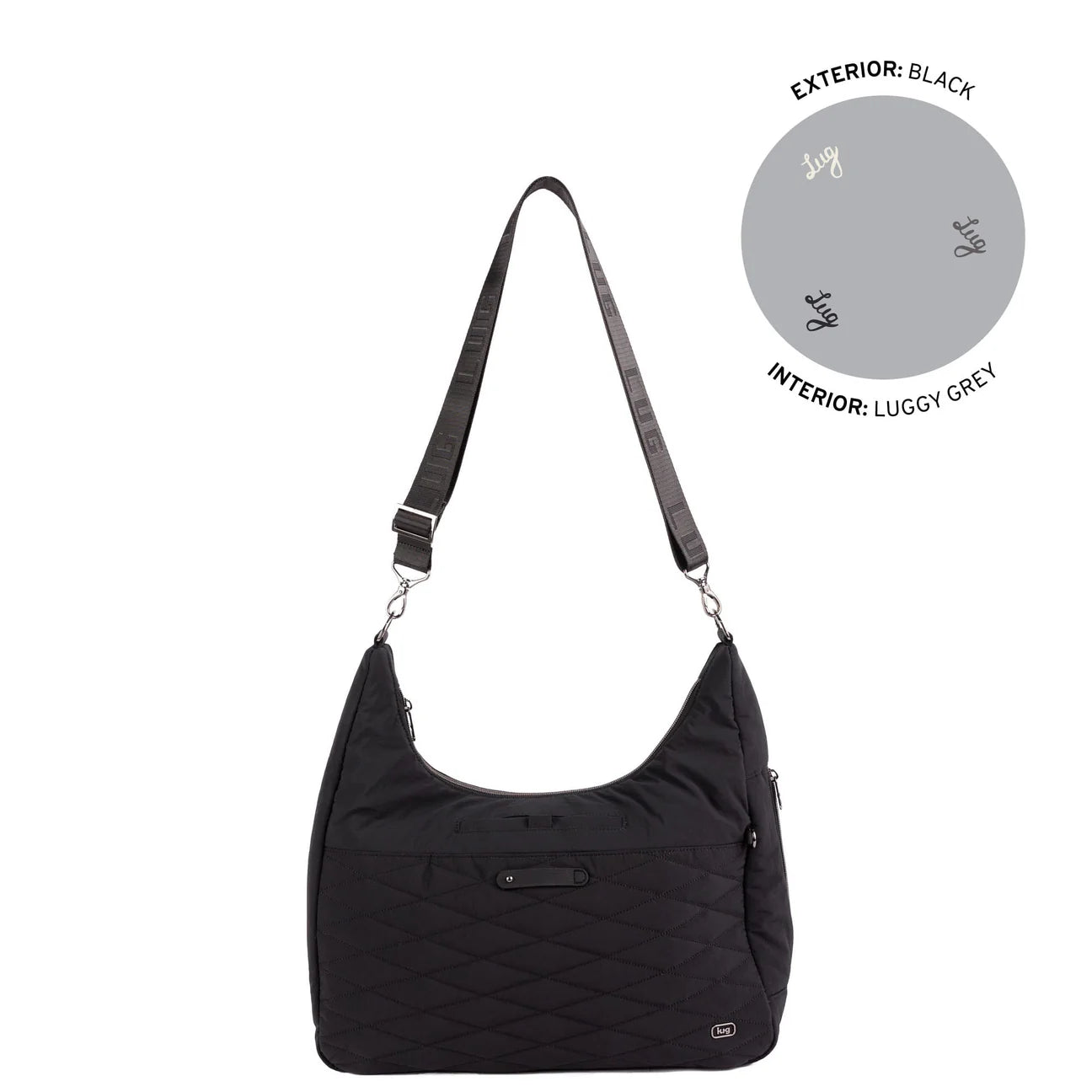 Lug Balsa Large Hobo Bag Black
