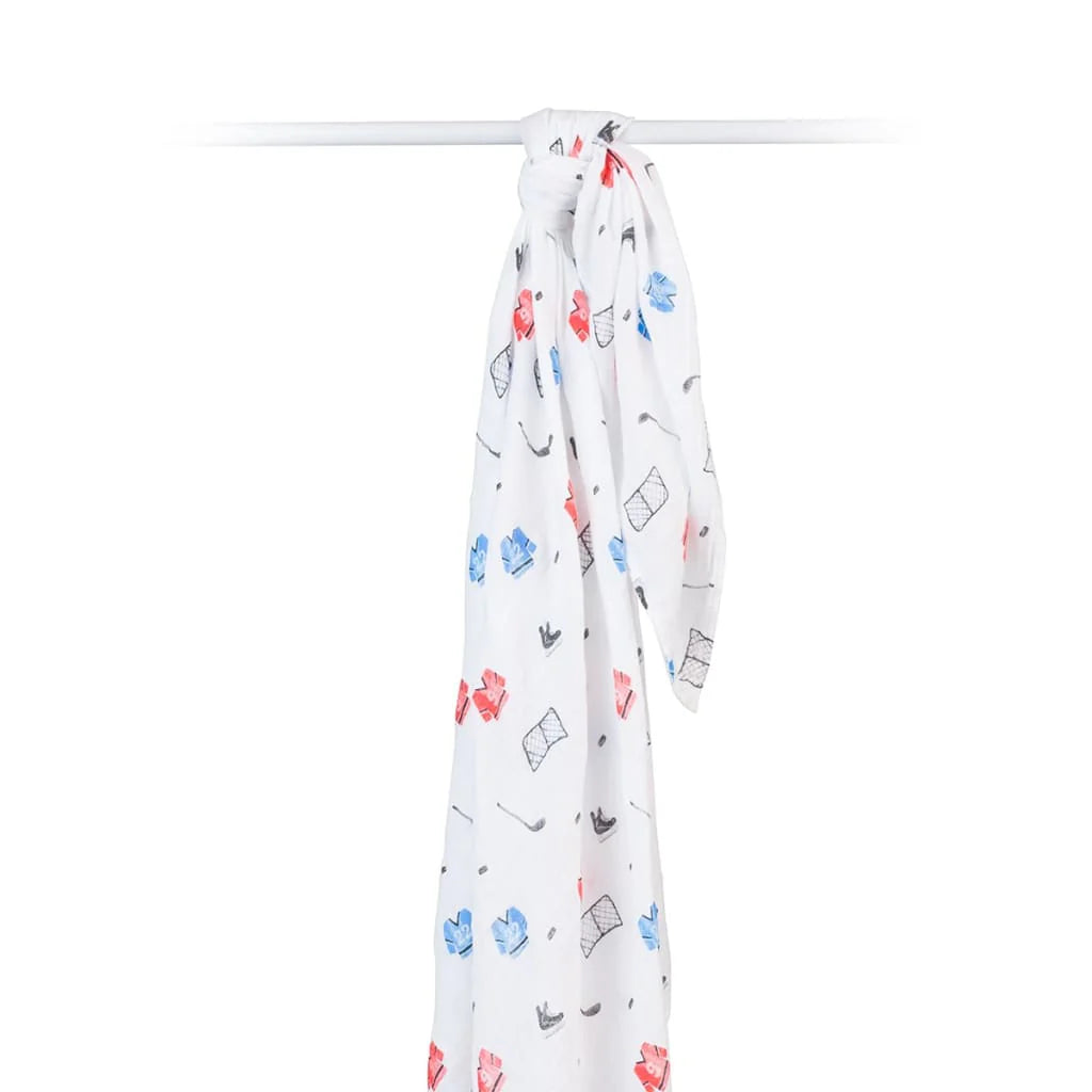 Lulujo Hockey Swaddle Blanket