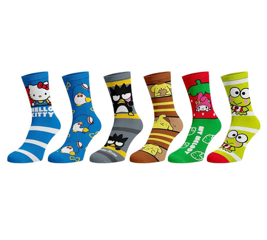 Hello Kitty And Friends 6 Pack Crew Socks
