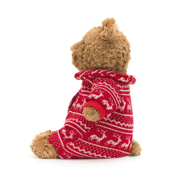 JellyCat Bartholomew Bear Winter Pajamas