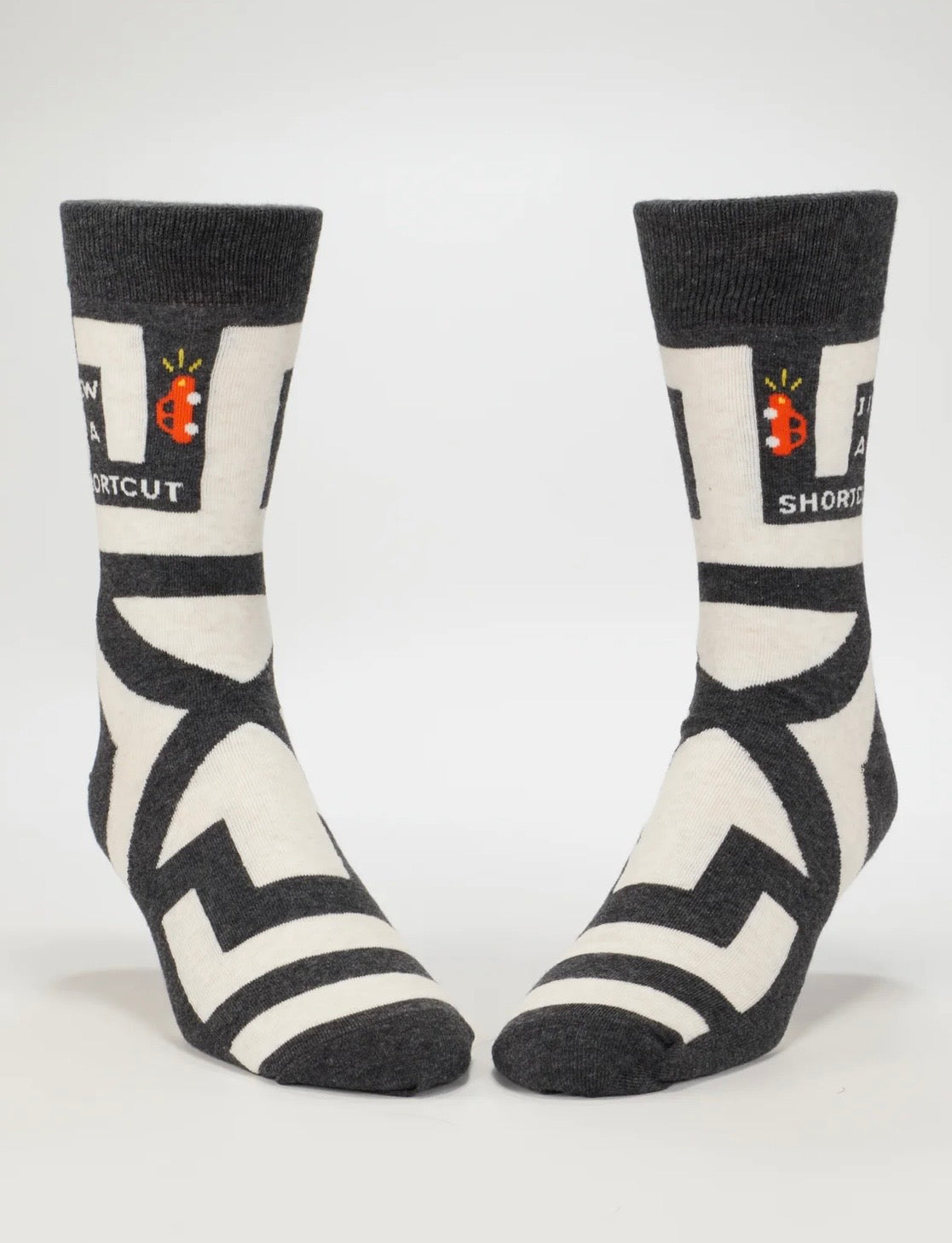 Blue Q Men’s I Know A Shortcut Crew Sock