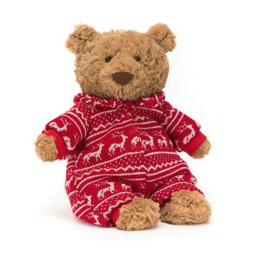 JellyCat Bartholomew Bear Winter Pajamas