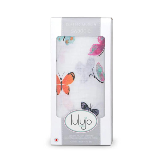 Lulujo Butterfly Swaddle Blanket