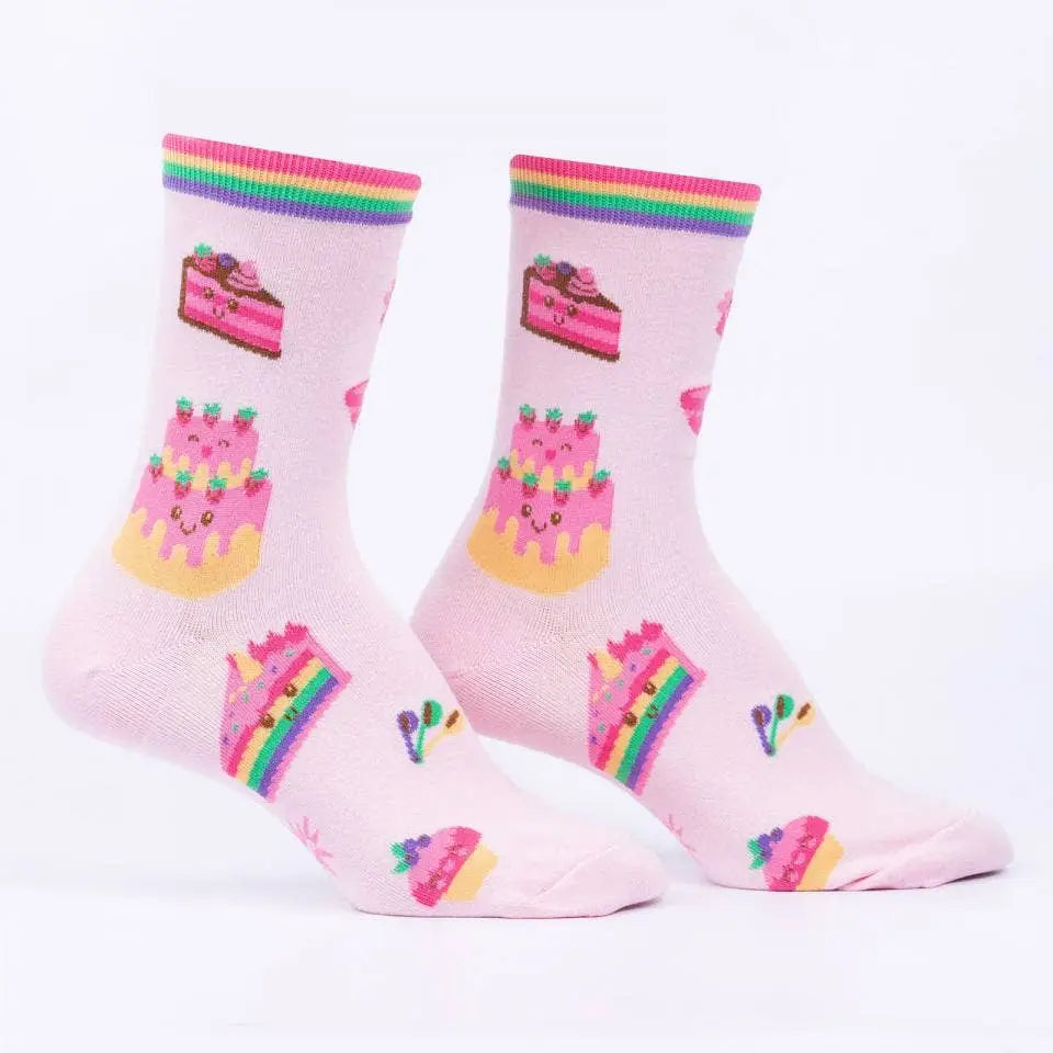 SOCK IT TO ME Women’s Life Is Batter With Cake Crew Socks