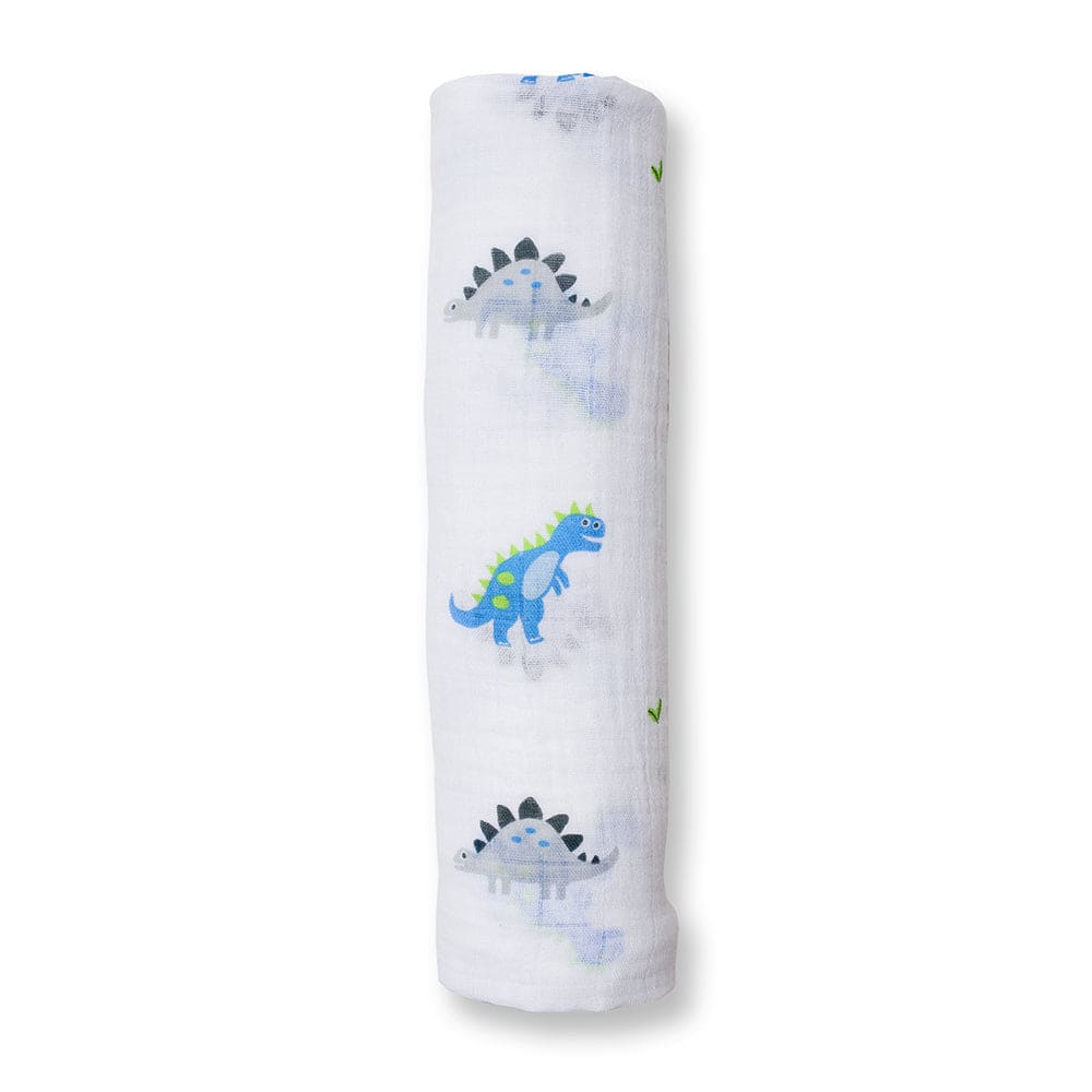 Lulujo Prehistoric Pals Swaddle Blanket