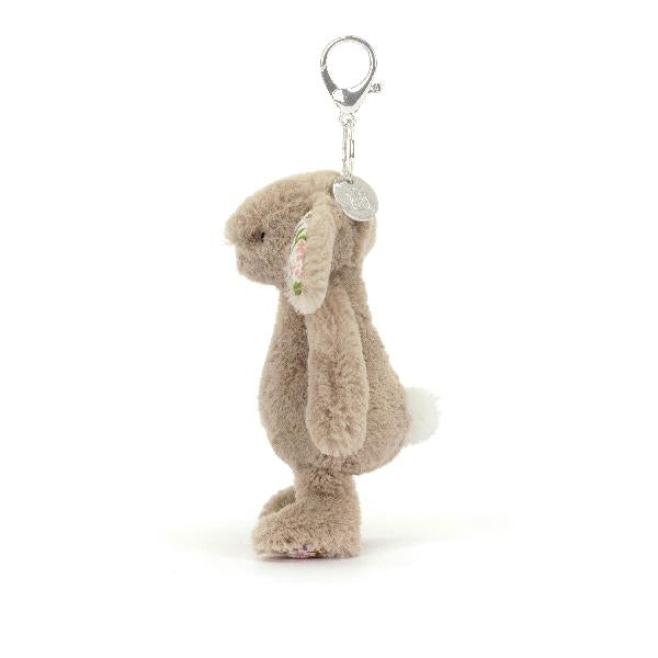 JellyCat Blossom Beige Bunny Petal Bag Charm