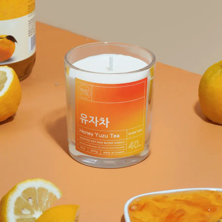 ArtketGoods Honey Yuzu Tea Soy Wax Candle