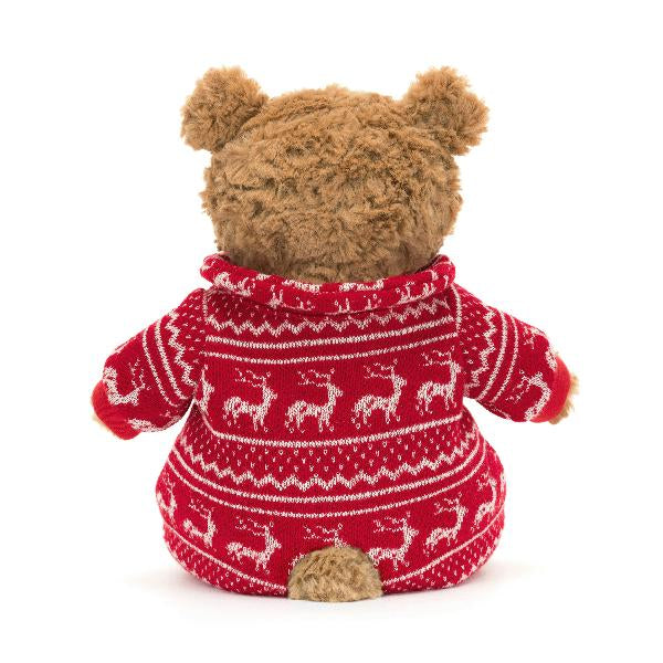 JellyCat Bartholomew Bear Winter Pajamas