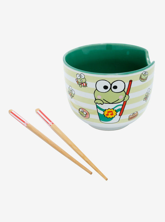 Keroppi mRamen Bowl With Chopsticks