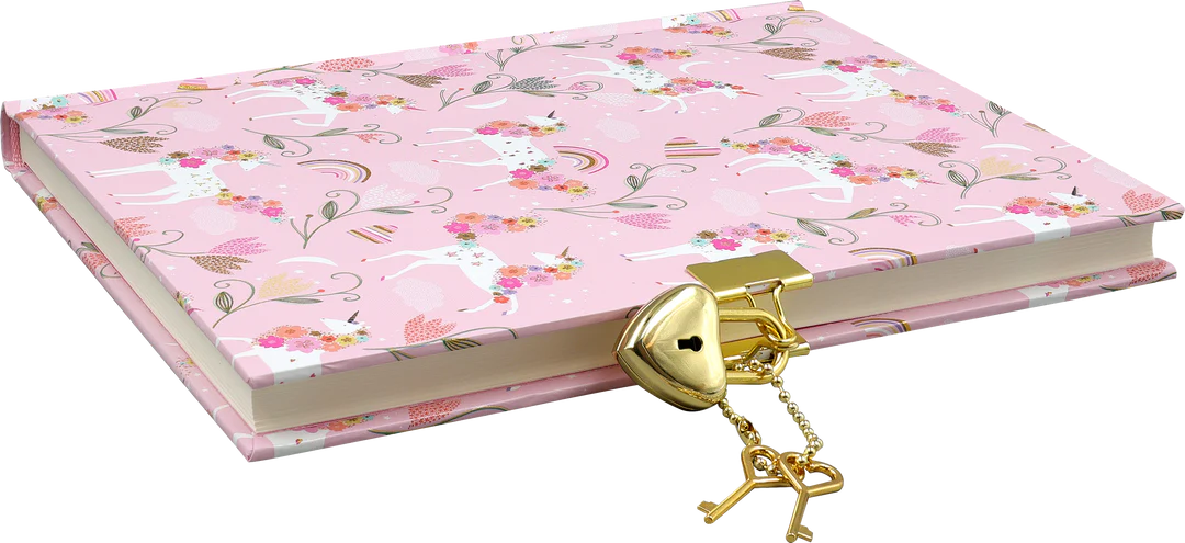 Locking Journal Unicorn Blooms