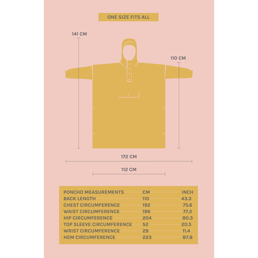 Rainkiss Herringbone Rain Poncho