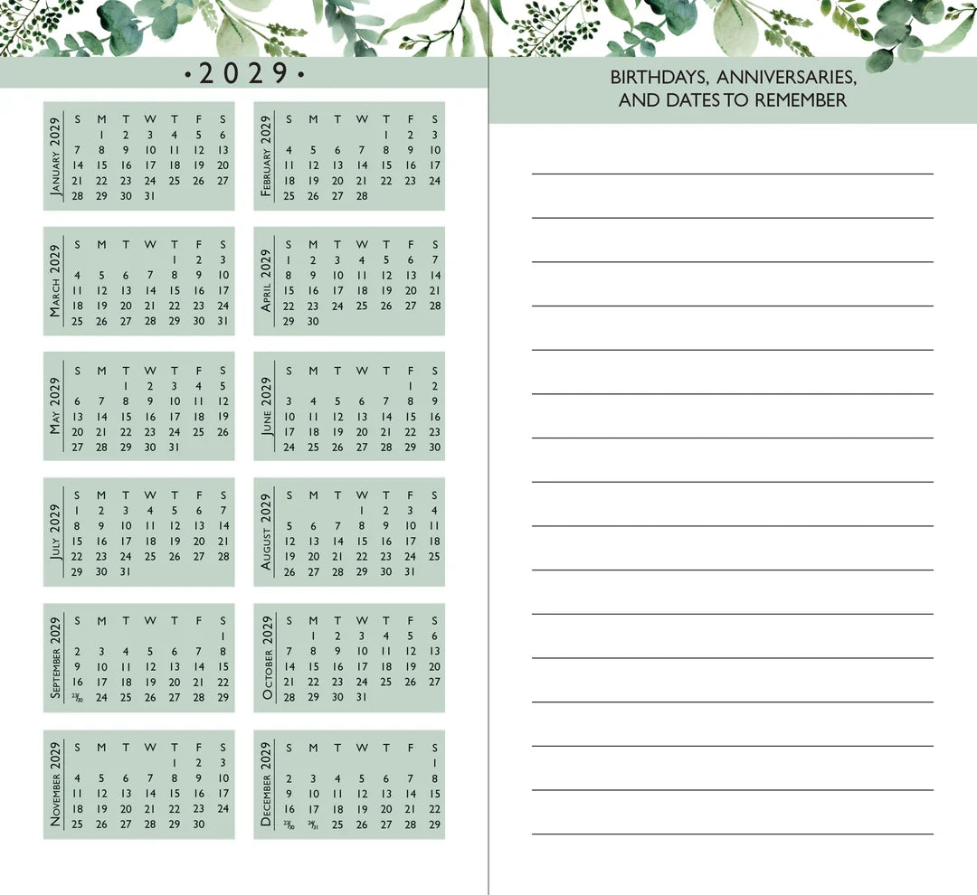 2027-28 2-Year Pocket Planner Eucalyptus
