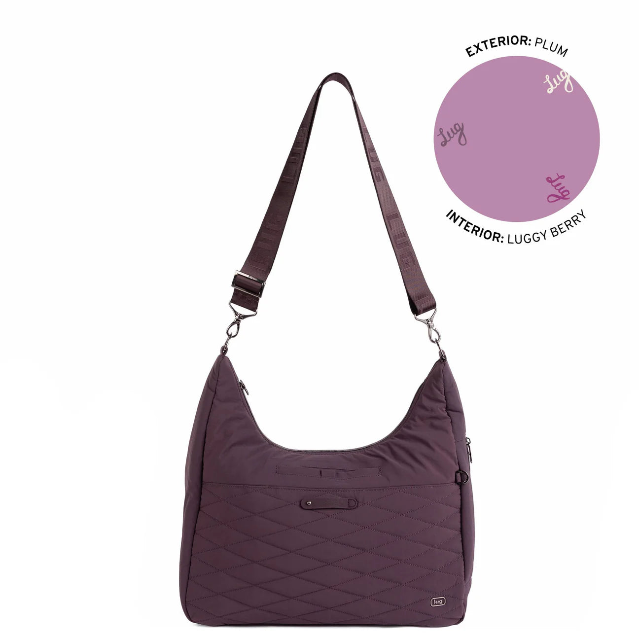 Lug Balsa Large Hobo Bag Plum