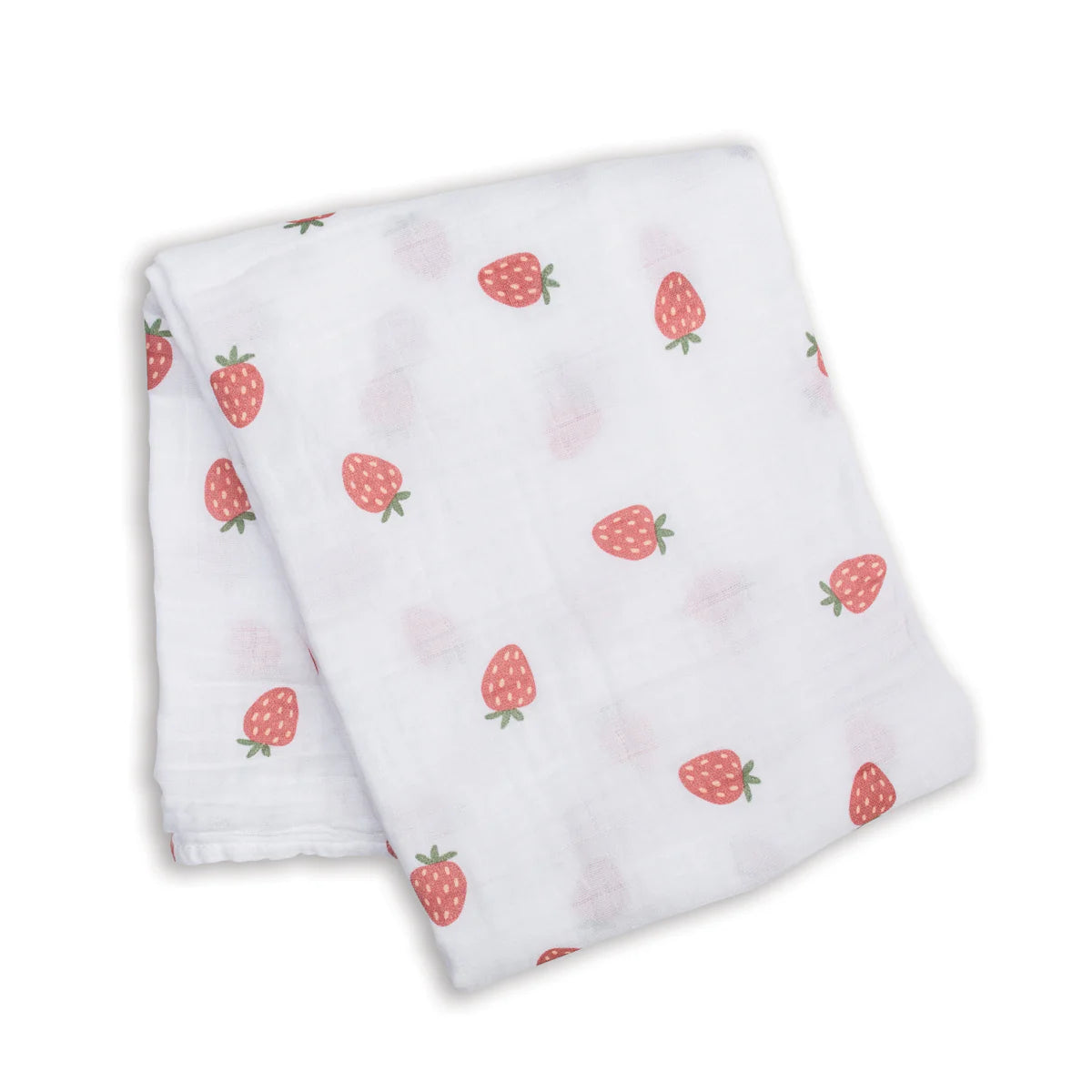 Lulujo Strawberries Swaddle Blanket