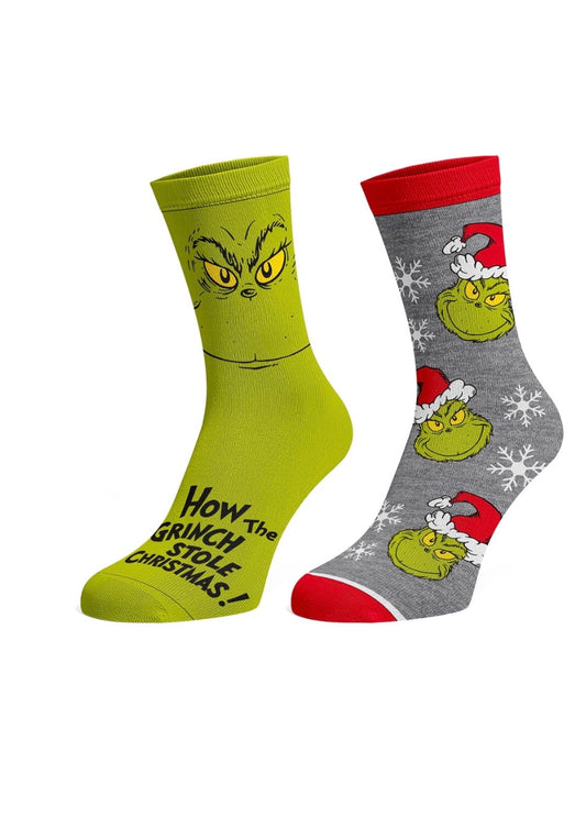 Holiday Grinch 2-Pair Pack of Crew Socks