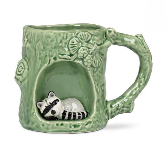 Tree Look Mug with Raccoon