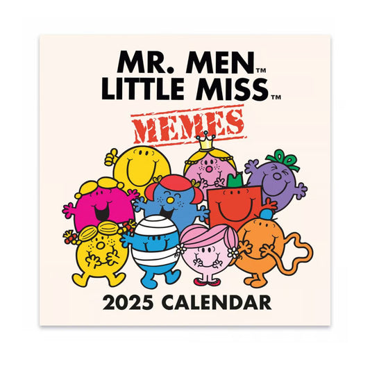 Mr Men Little Miss 2025 Wall Calendar