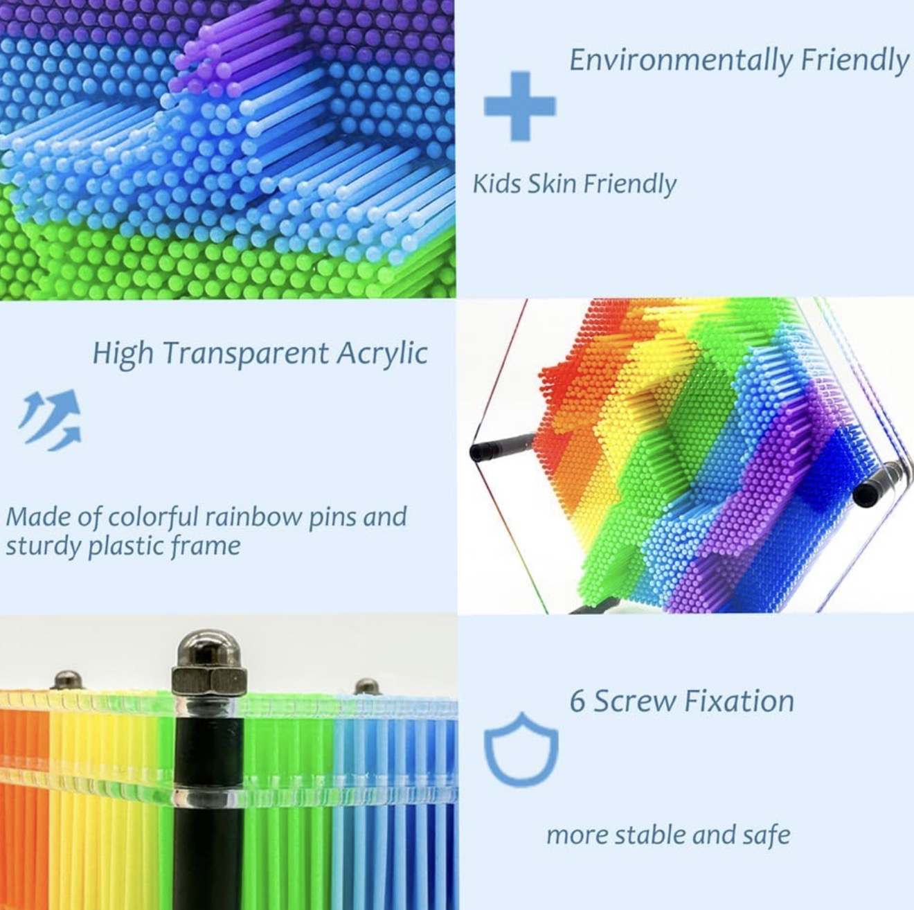 Hexagon Rainbow Pin Art