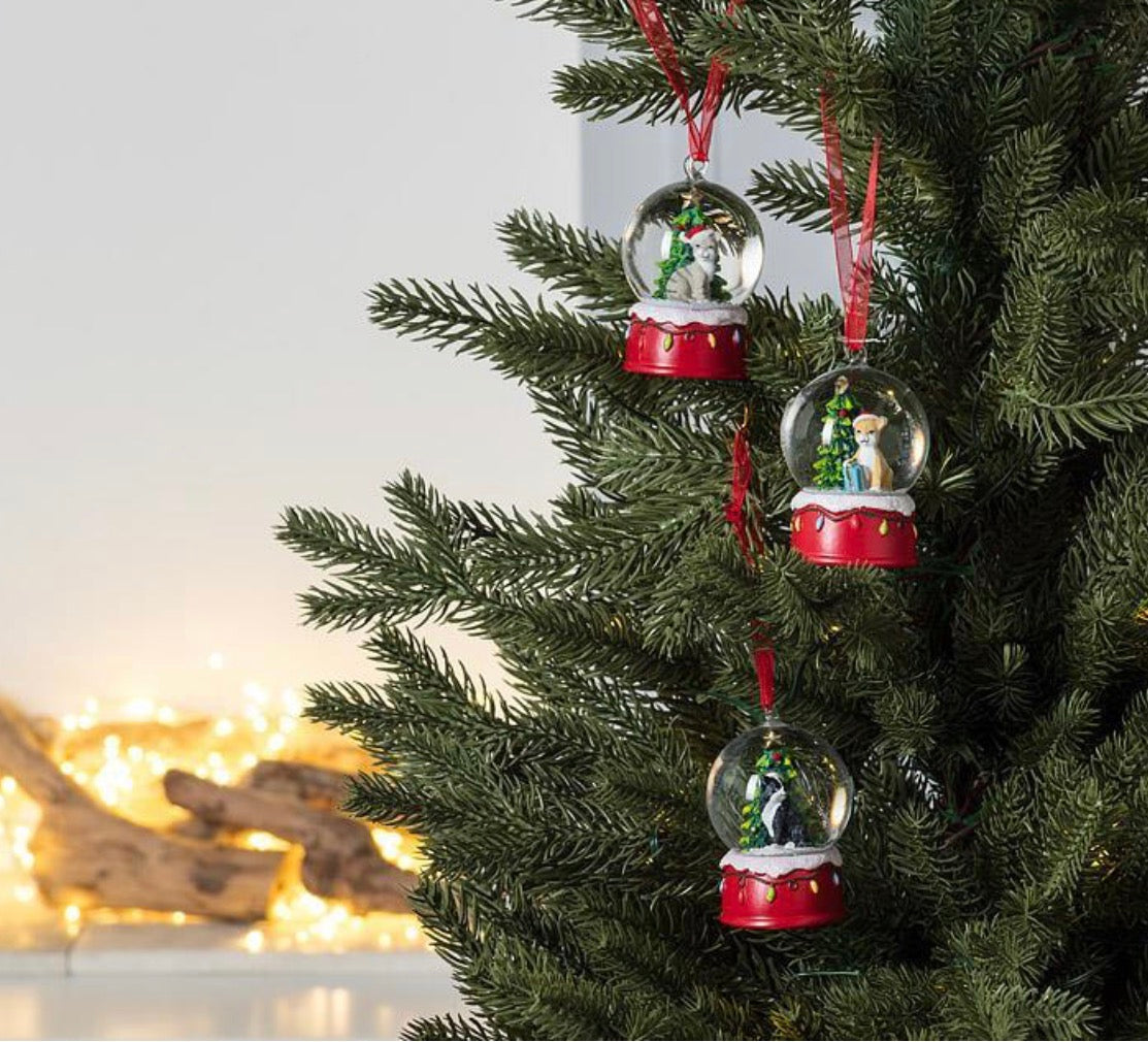 Mini Snow Globe Cat Ornament