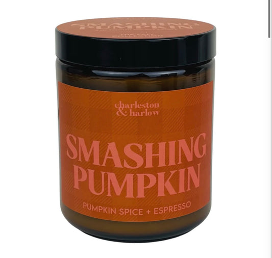 Charleston & Harlow SMASHING PUMPKIN 8OZ SCENTED SOY WAX CANDLE