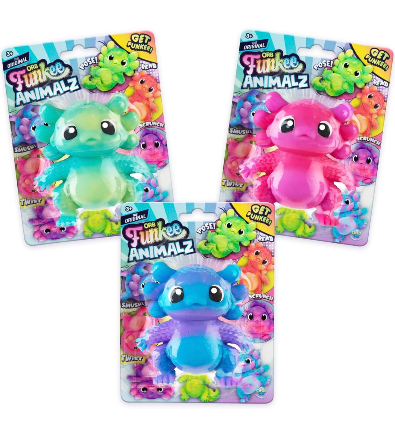 ORB Funkee Axolotl Stretchy Toy