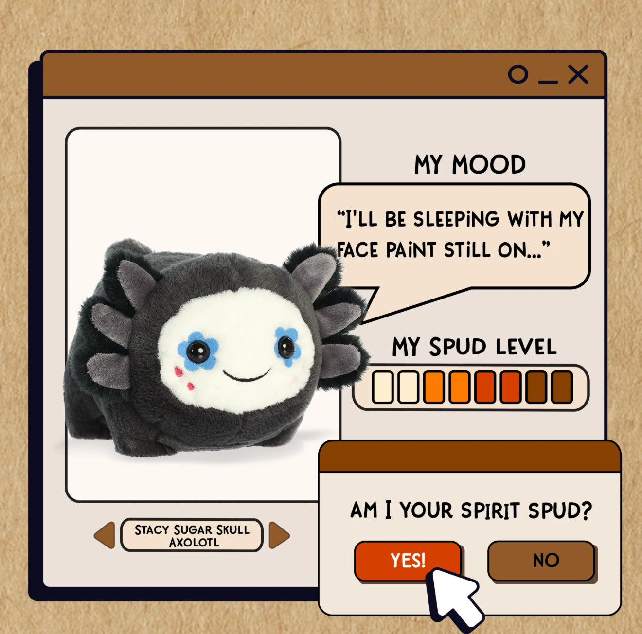 Spudsters™ - 10" Stacy Sugar Skull Axolotl™