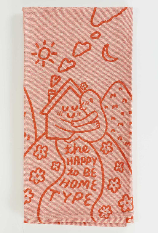 Blue Q Woven Tea Towel Happy to Be Home