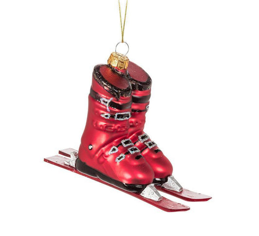 Red Skis Ornament