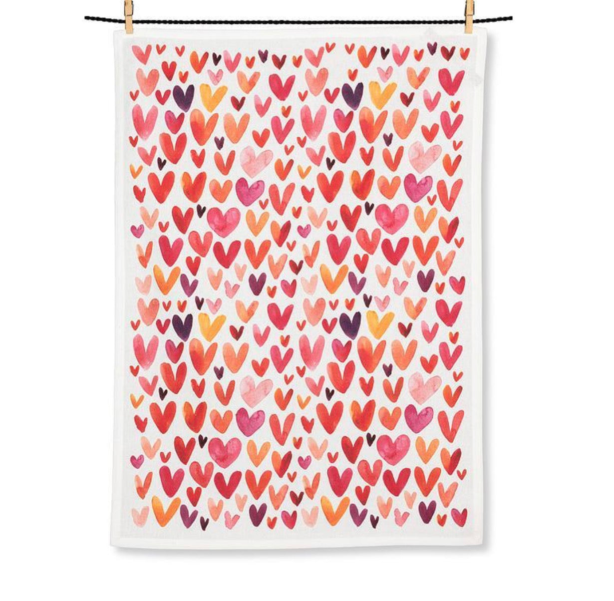 Hearts Tea Towel