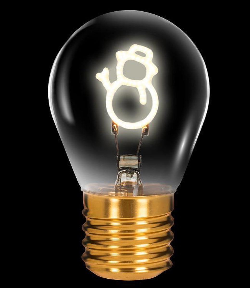 LED Mini Snowman Neon Light