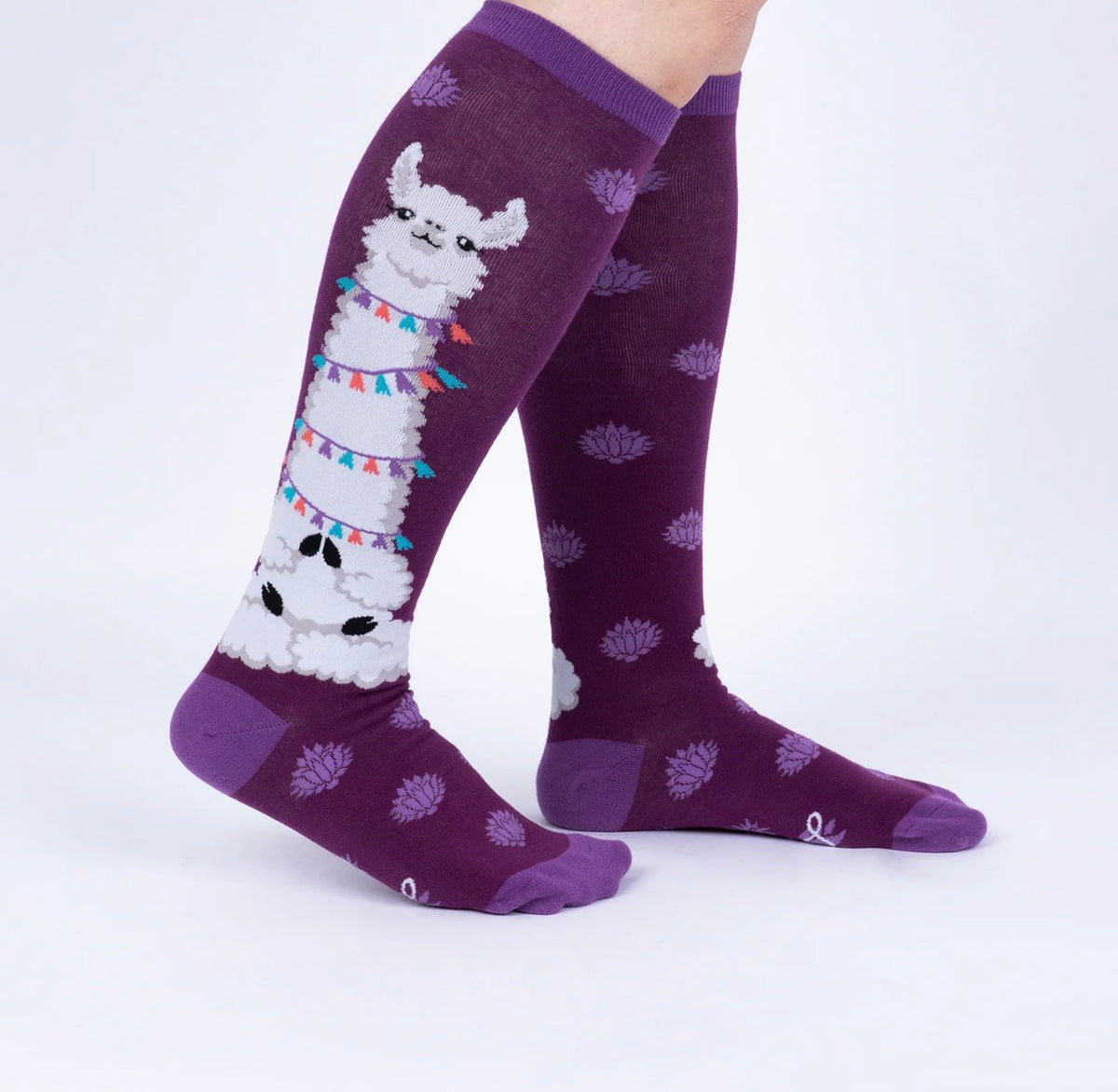 SOCK IT TO ME Womens Knee High Socks Llama