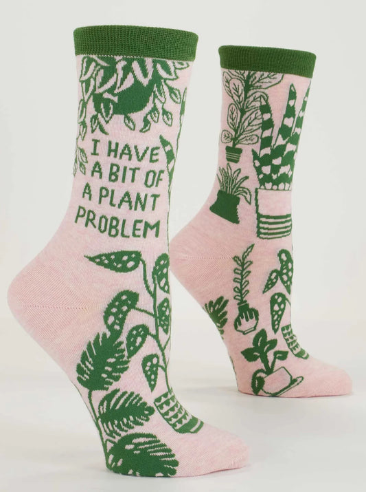 Blue Q Women’s Plant Problem Crew Socks