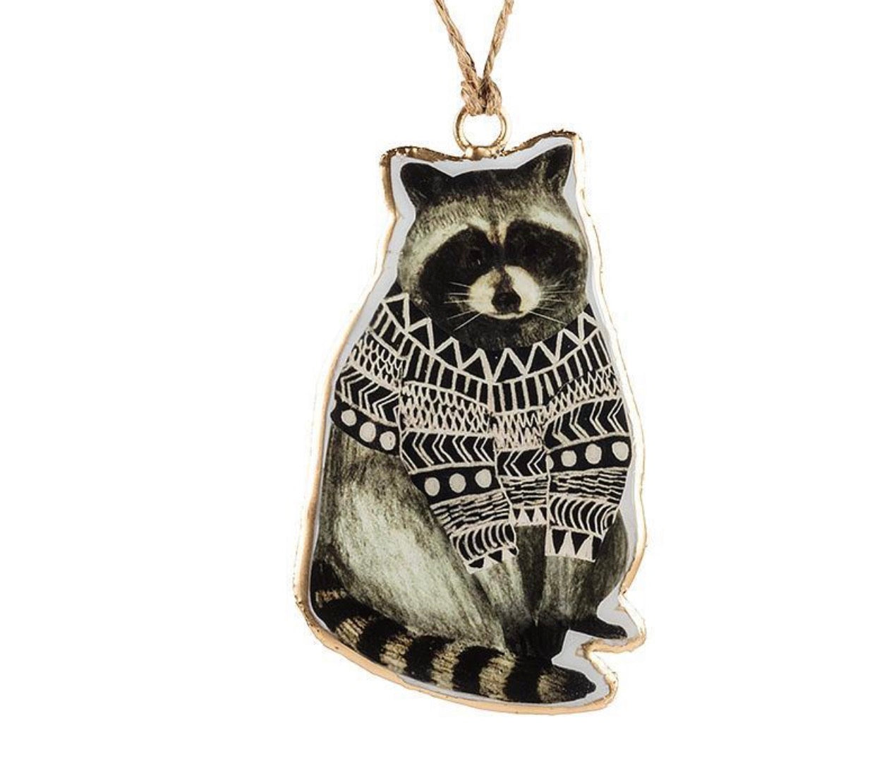 Tin Raccoon Ornament
