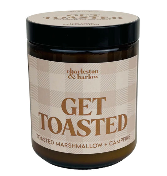 Charleston & Harlow GET TOASTED 8OZ SCENTED SOY WAX CANDLE